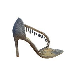 Thalia Sodi Kassidy Pumps Silver with Rhinestones Women Size 5M